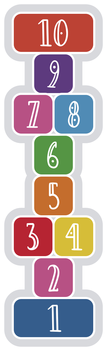 Covor de vinil jocuri secvență de hopscotch - TenStickers