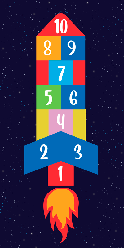 Covor de vinil jocuri racla spațială - TenStickers