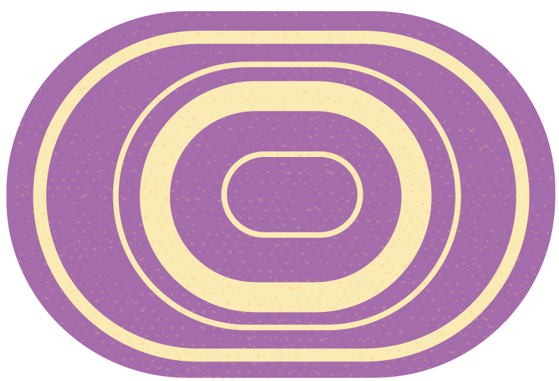 Covor de vinil minimal oval violet - TenStickers