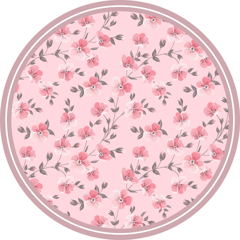 Covor floral petale de flori roz - TenStickers