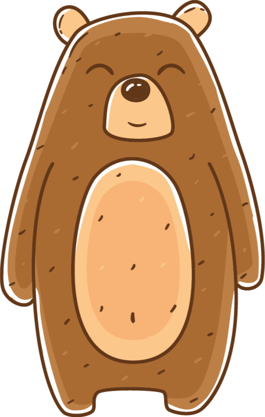 Covor de vinil animal urs prietenos - TenStickers