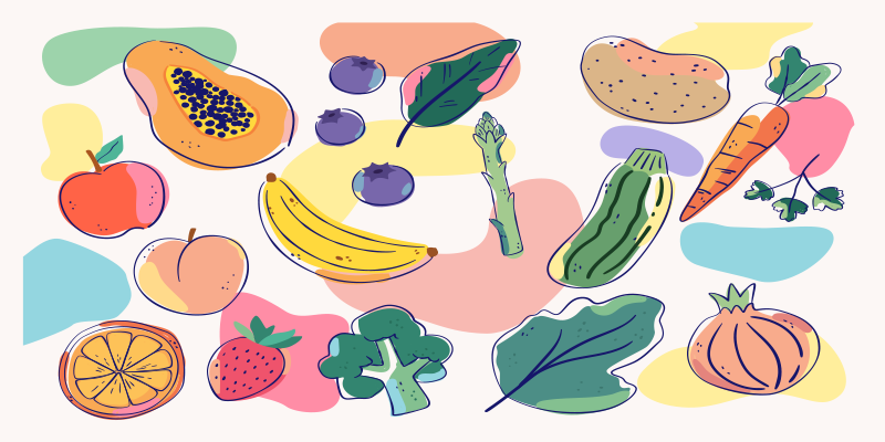 Fructe colorate. Gresie, faianță - TenStickers