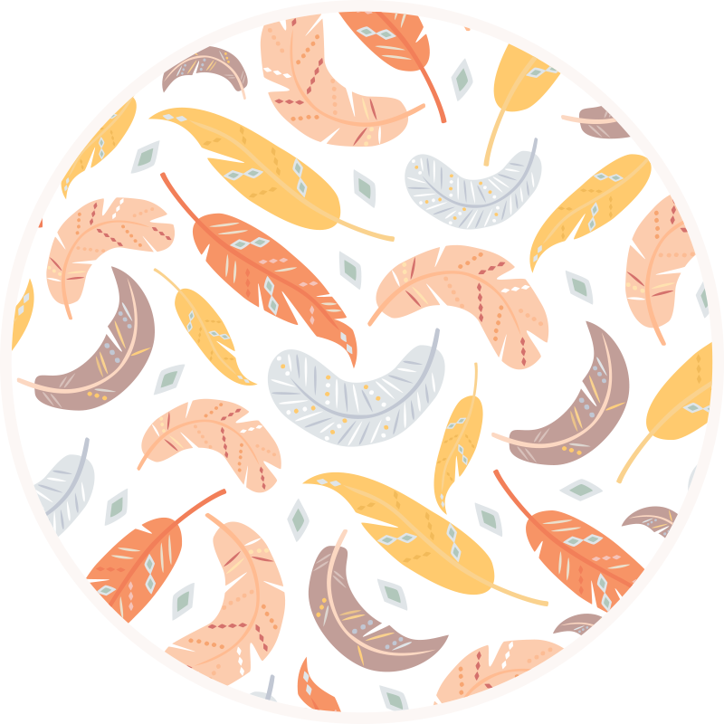 Covor natură cu pene pastelate - TenStickers