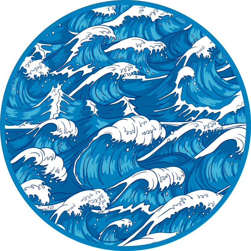 Covor japonez wave nature vinil - TenStickers