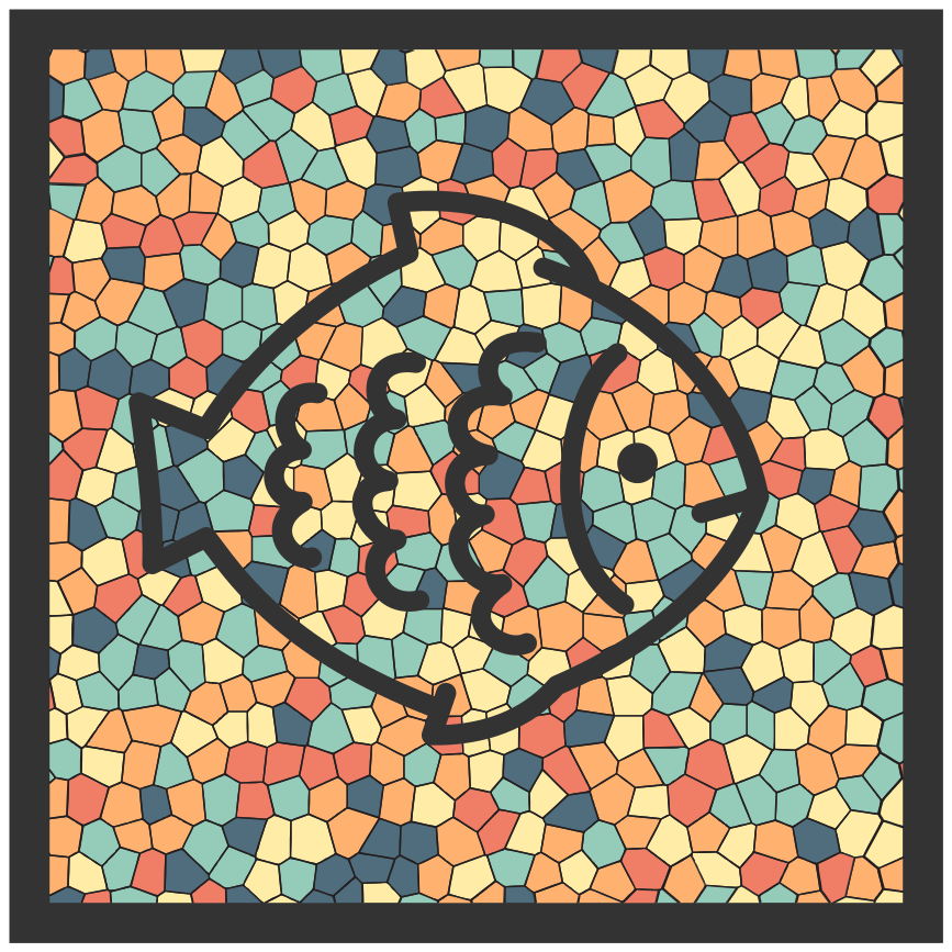 Mozaic pește mozaic gresie - TenStickers