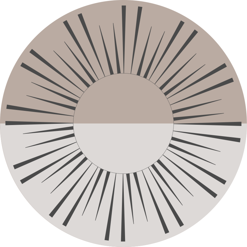 Covor vinil vărgat design circular sunburst - TenStickers