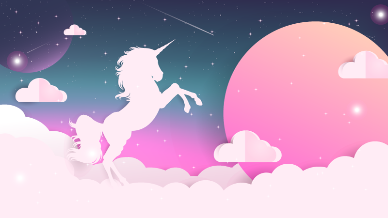 Covor de vinil pentru copii unicorn magic - TenStickers