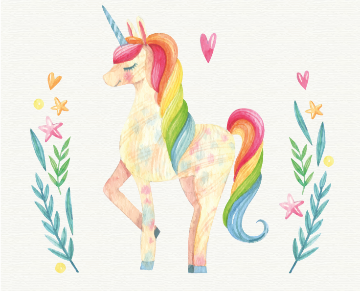 Cal unicorn cu covor frumos pentru animale - TenStickers