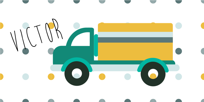 Camion cu nume mat personalizat - TenStickers