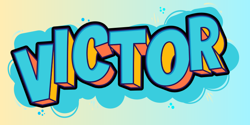 Covor din vinil cu nume personalizabil 3d - TenStickers