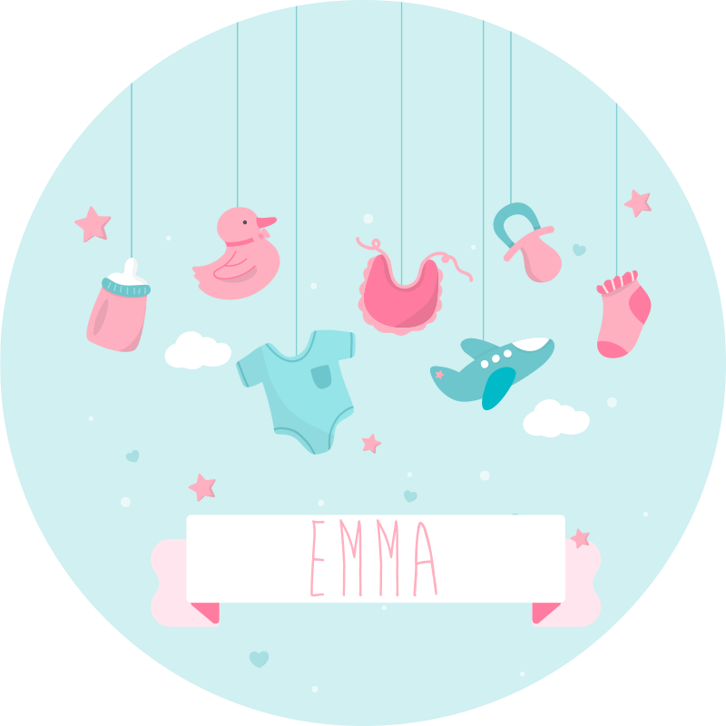 Covor de vinil pepiniere cresa personalizata - TenStickers