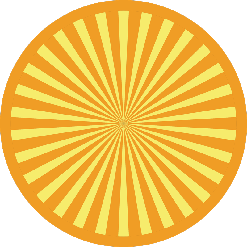 Covor vinil vărgat matrice circulară sunburst - TenStickers