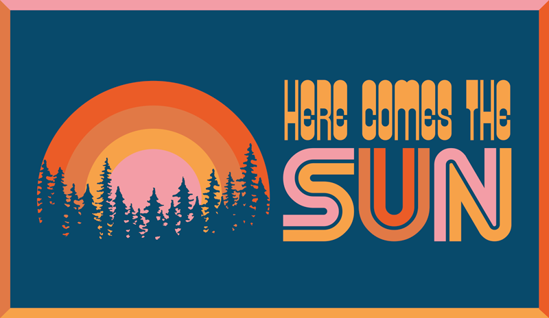 Covoare de vinil cu fraze scena siluetei răsăritului - TenStickers