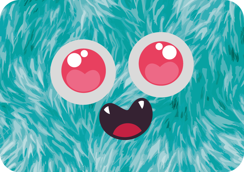 Alții covor de vinil chip de monstru - TenStickers