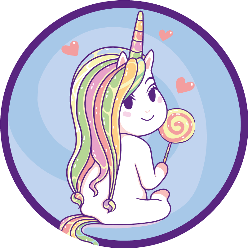 Covor anime vinil unicorn animal - TenStickers