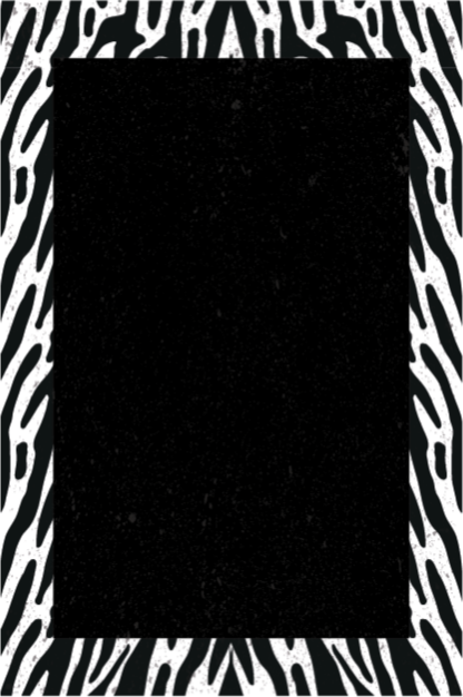 Covor zebra negru cu imprimeu animal - TenStickers