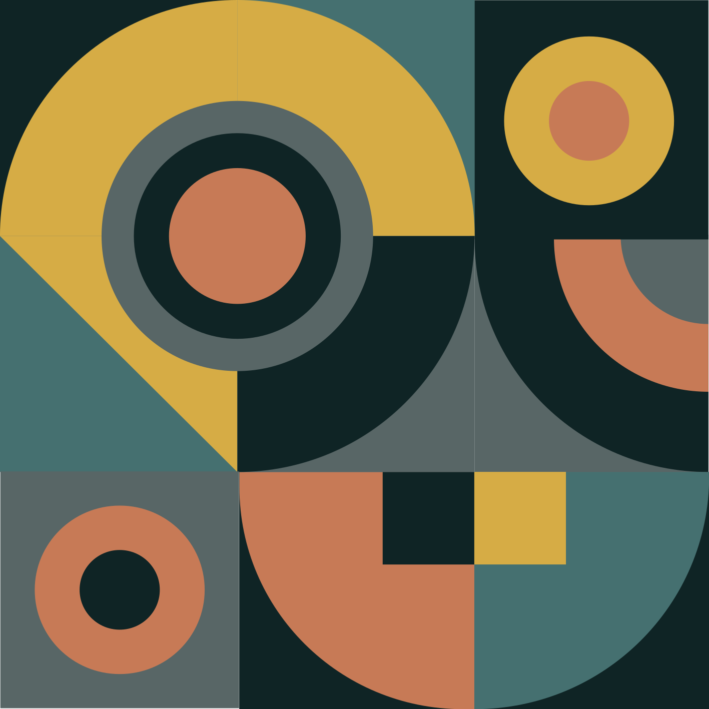 Covor de vinil geometric compoziția formelor geometrice - TenStickers