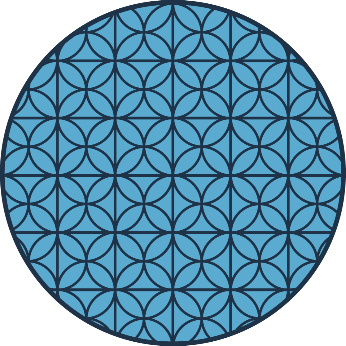 Covor de vinil geometric geometric circular - TenStickers