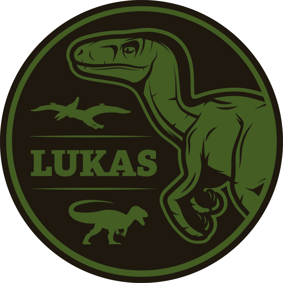 Rapitor dinozaur cu covor text animal - TenStickers