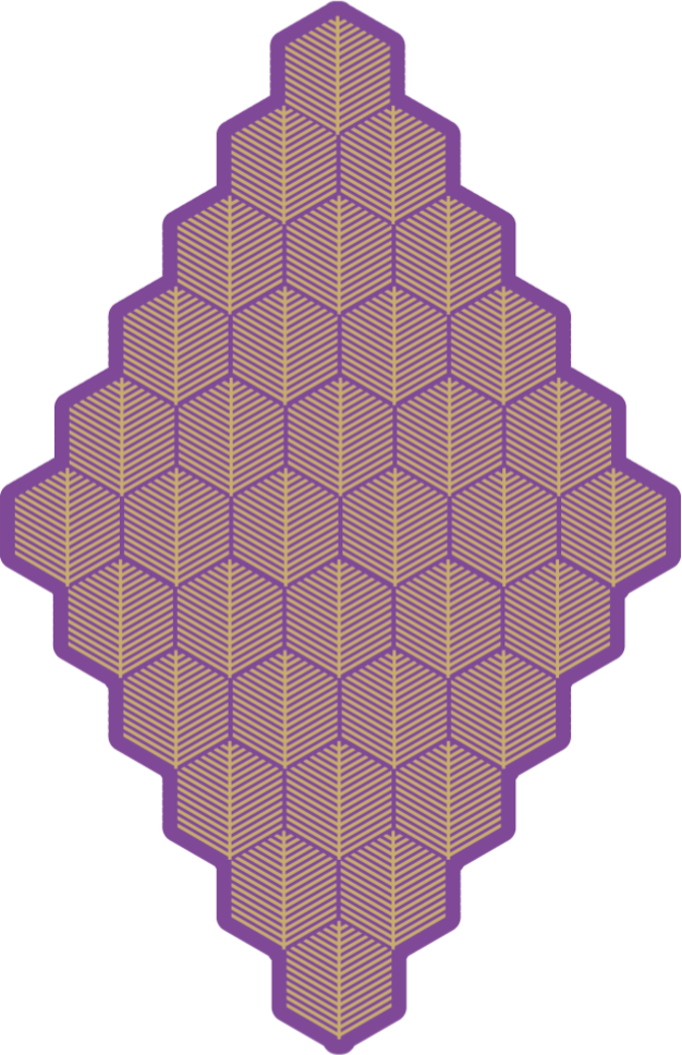 Covor de vinil geometric hexagoane geometrice violet - TenStickers