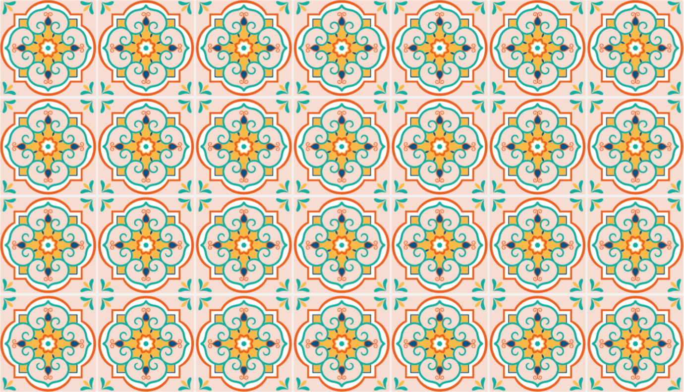 Covor vinil efect de țiglă motiv cu model mozaic - TenStickers