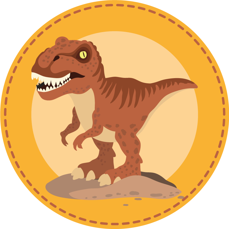Covor de vinil pentru copii covor rotund dinozaur - TenStickers
