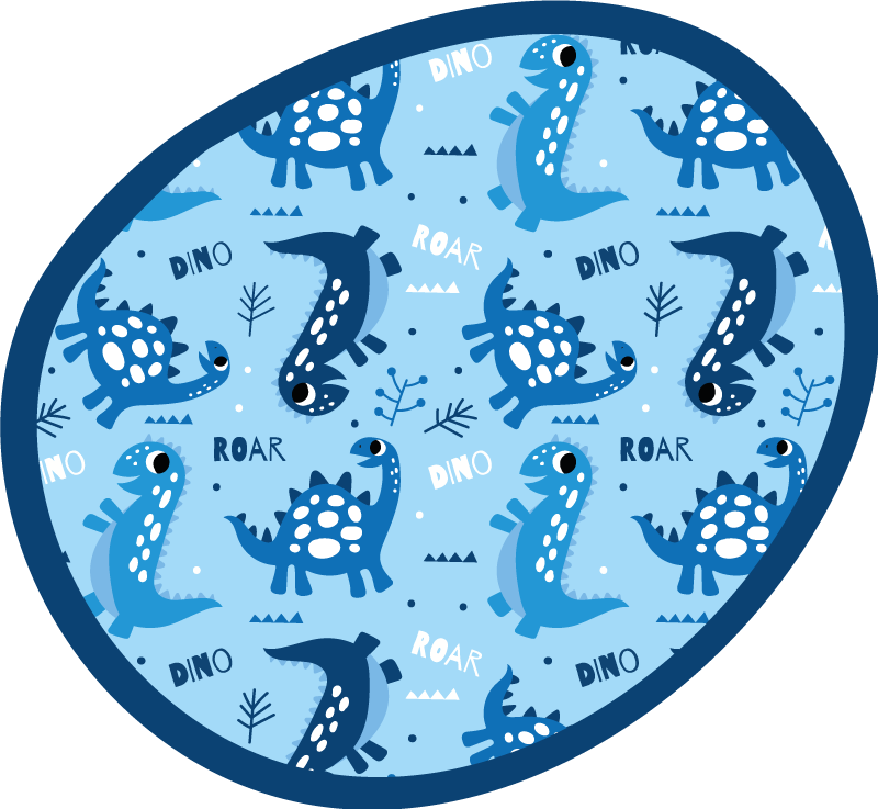 Covoare dinozauri albaștri și dino din vinil - TenStickers