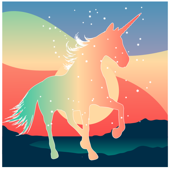Covor de vinil unicorn curcubeu - TenStickers