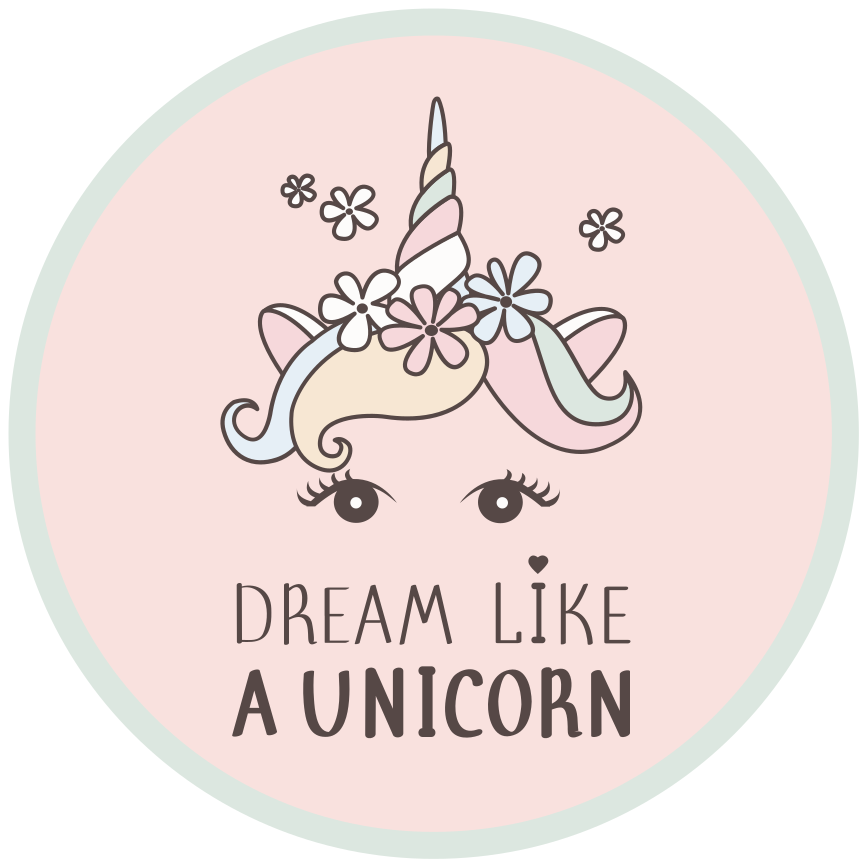 Covor de vinil pepiniere expresie de vis unicorn - TenStickers