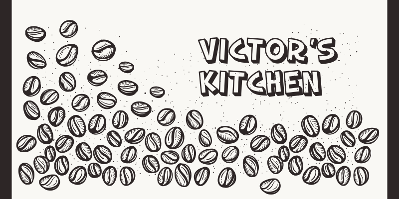 Fundal cu covor modern boabe de cafea - TenStickers