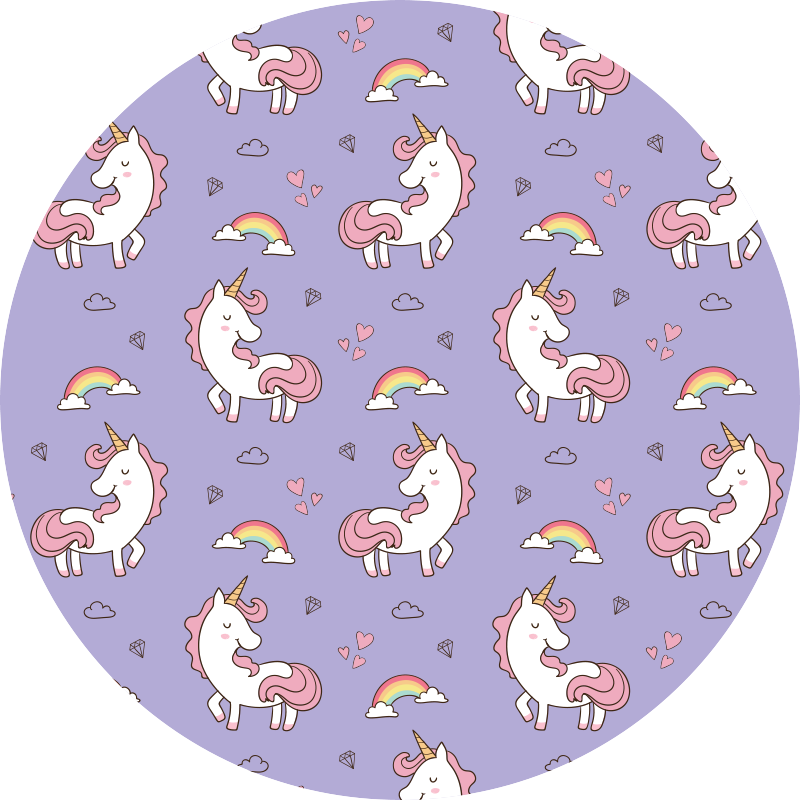 Covor de vinil pentru copii model fantezie unicorn - TenStickers