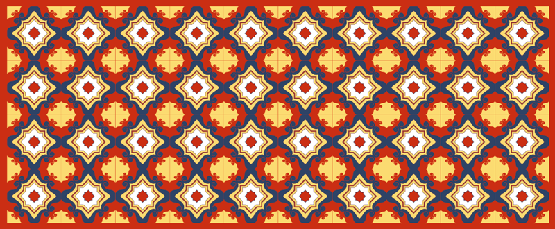 Covor de vinil mozaic alergător de mozaic complicat - TenStickers