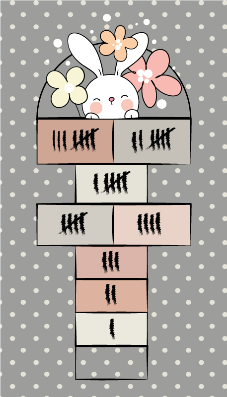 Saltea de joc nordic rabbit hopscotch - TenStickers