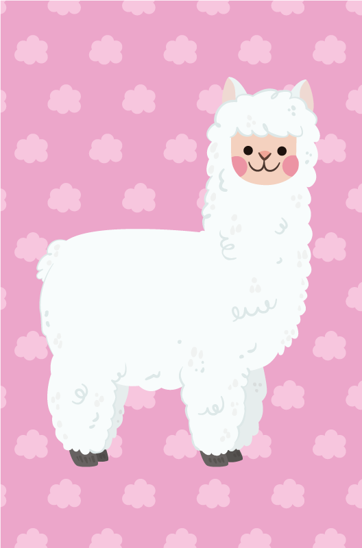 Covor roz din lama nordică pentru copii - TenStickers