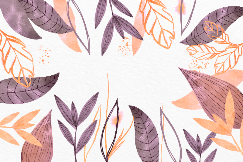 Covor vinil dormitor modele elegante de frunze - TenStickers