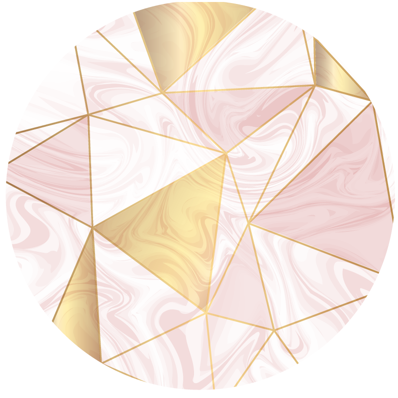 Covor de vinil geometric compoziție geometrică de marmură - TenStickers