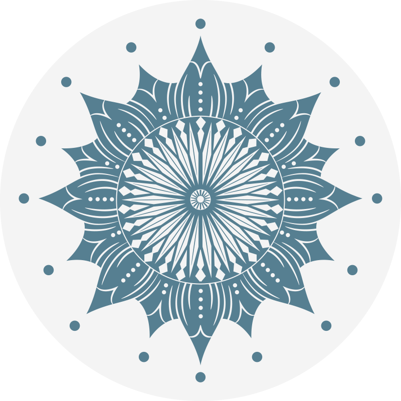 Covor vinil mandala mandală florală complexă - TenStickers