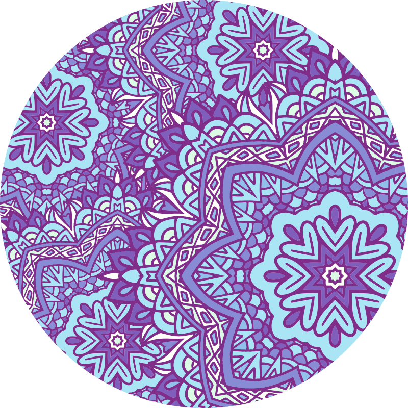 Covor vinil mandala motiv violet viu - TenStickers