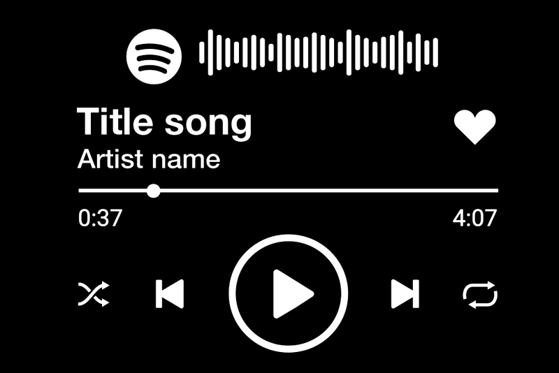 Spotify text mat personalizat - TenStickers