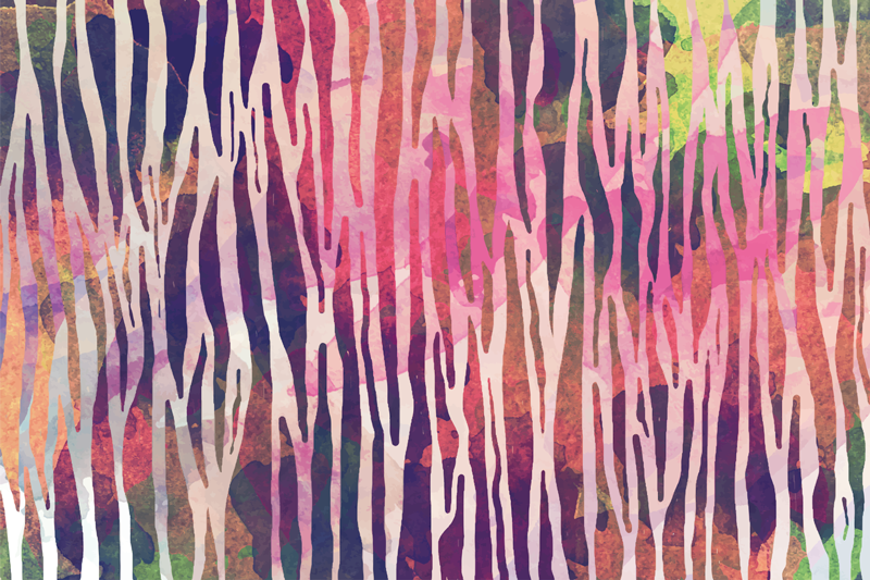 Covor abstract din vinil cu textură zebră - TenStickers