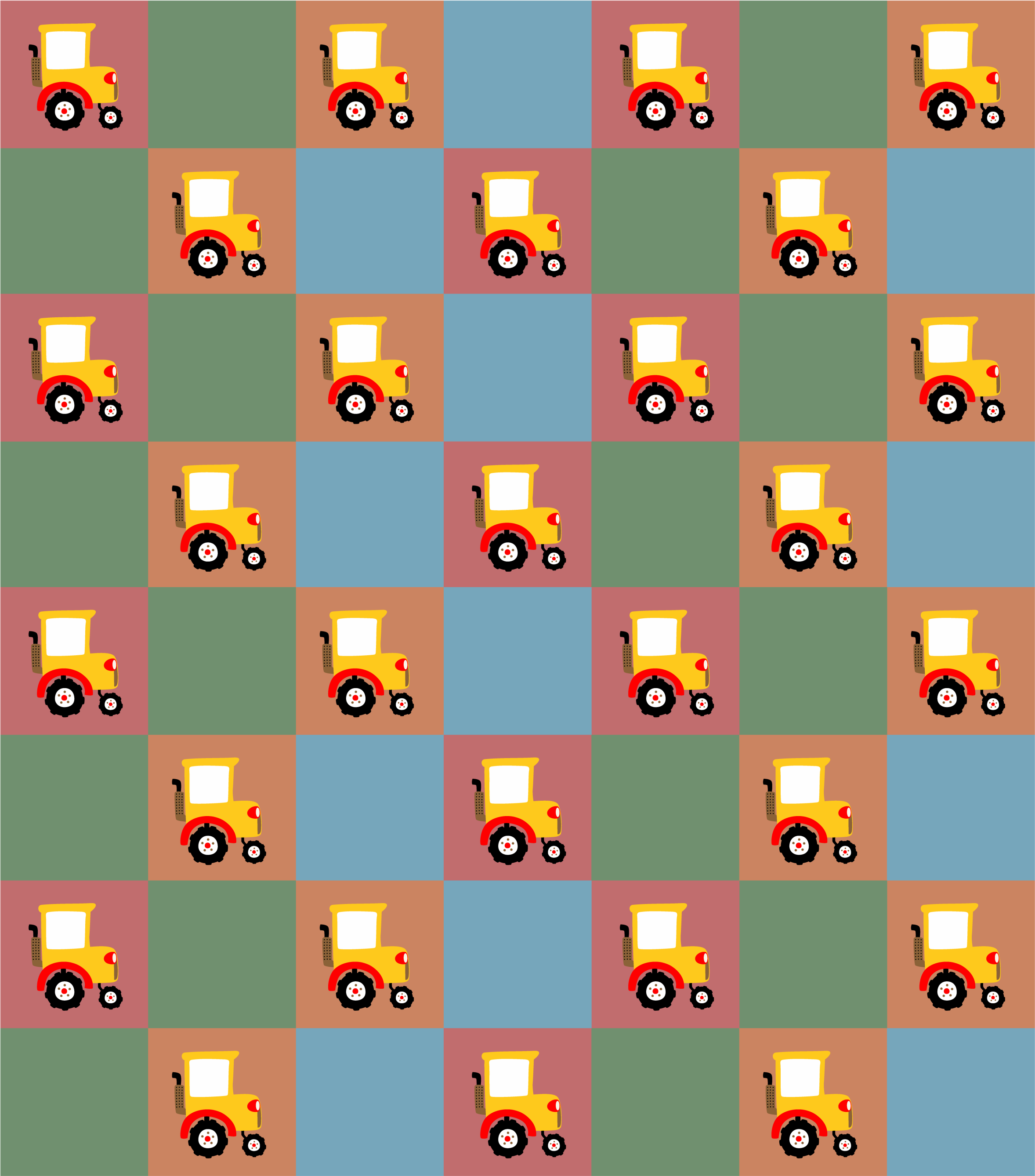 Alții covor de vinil model de tractor - TenStickers