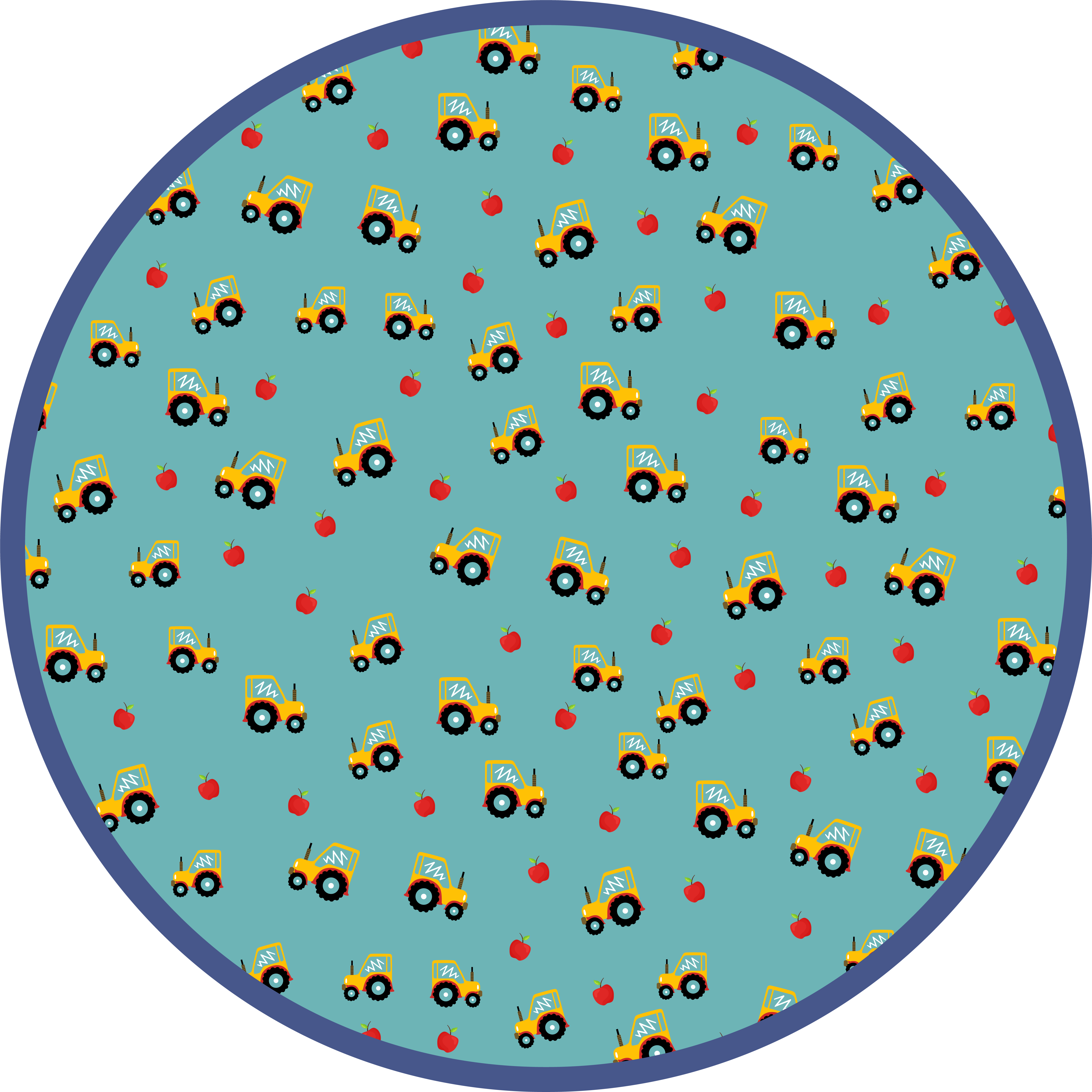 Covor de vinil pentru copii motiv jucăuș al tractorului - TenStickers