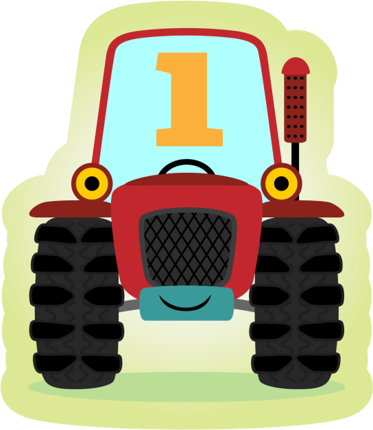 Covor de vinil pentru copii ilustrare a tractorului - TenStickers