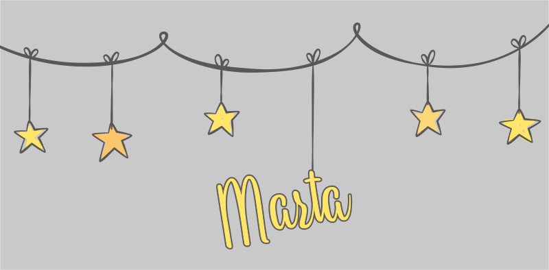 Covor de vinil cu nome înstelat personalizat - TenStickers