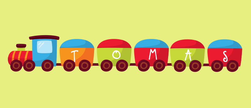 Tren cu covor de vinil pentru copii - TenStickers