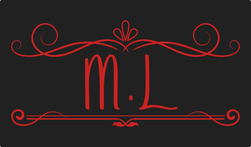 Design negru și roșu cu covor modern inițial - TenStickers