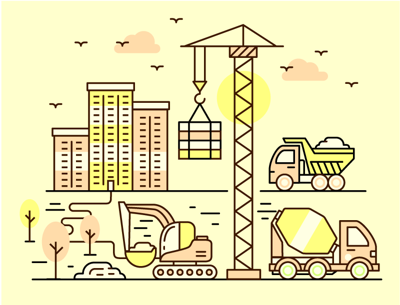 Alții covor de vinil construcție urbană - TenStickers