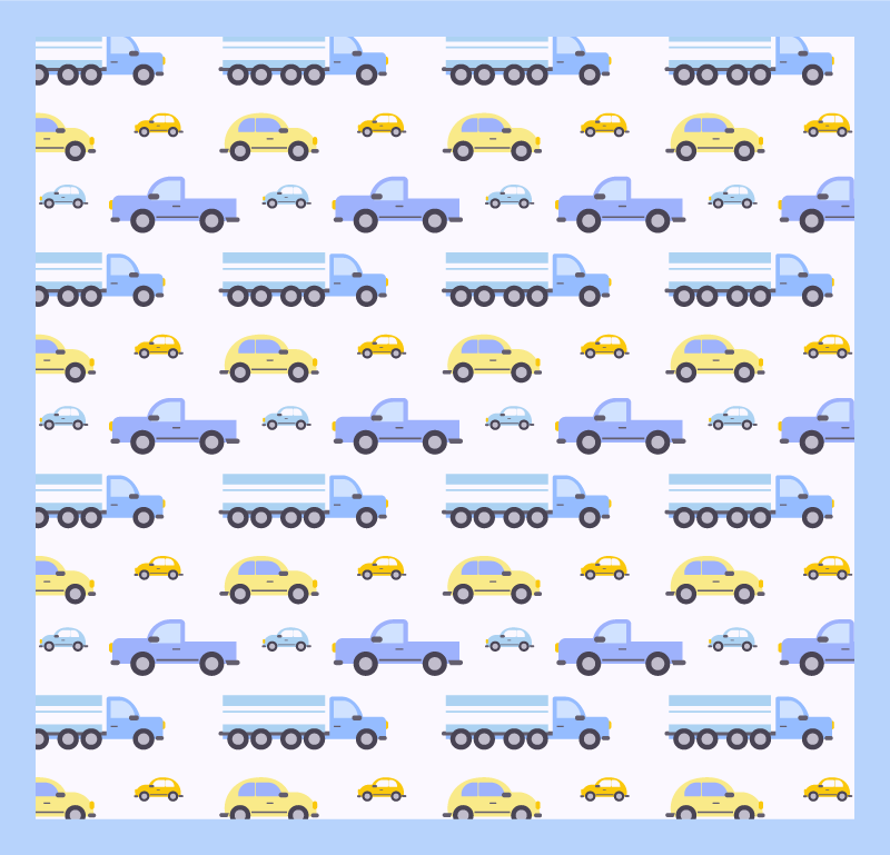 Tipuri de camioane copii covor de vinil - TenStickers