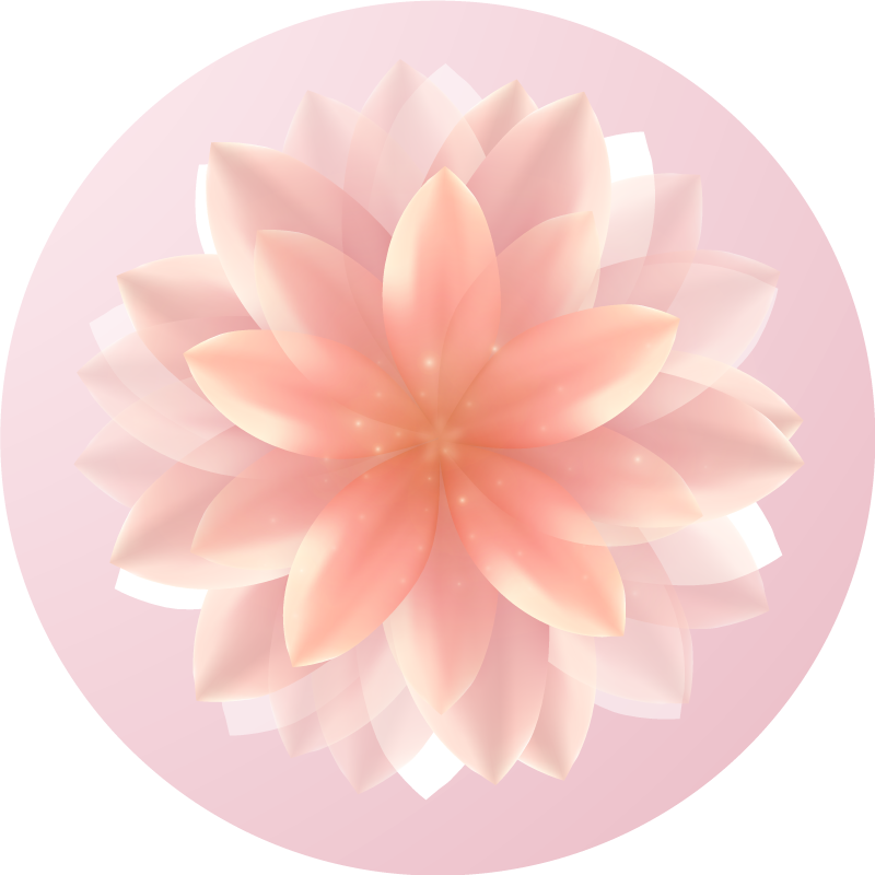 Covor floral realist de lotus - TenStickers