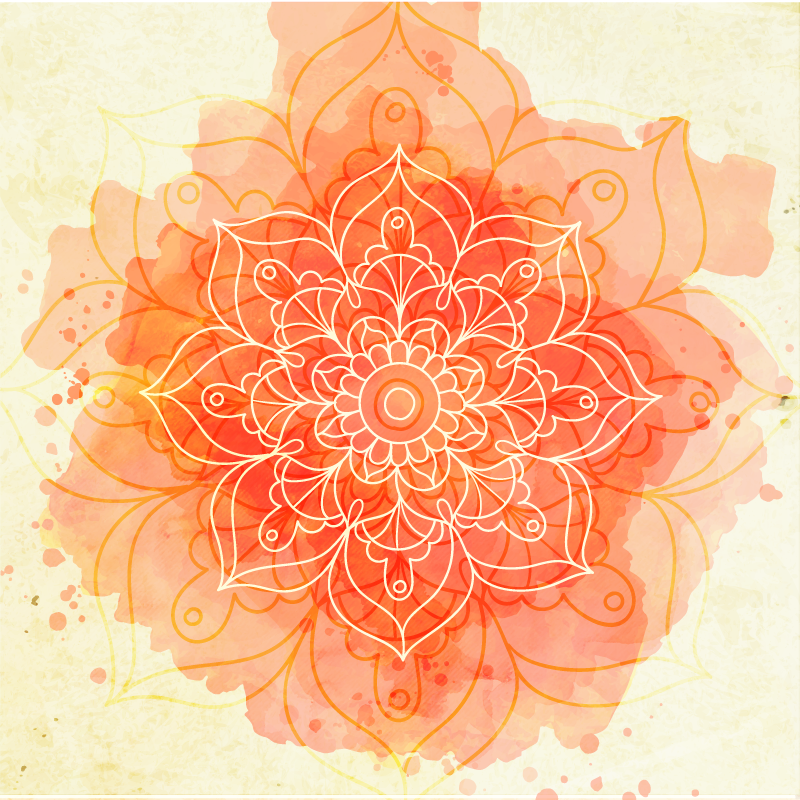 Covor floral lotus mandala design - TenStickers